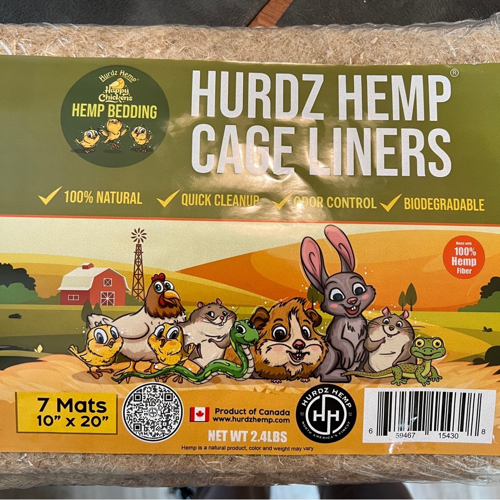 🆕 7 Hemp Cage Liners for Pets